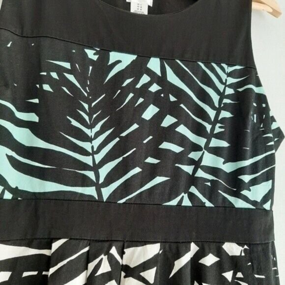 MOTHERHOOD MATERNITY Tropical Palm Print Dress Sz L - Picture 6 of 13